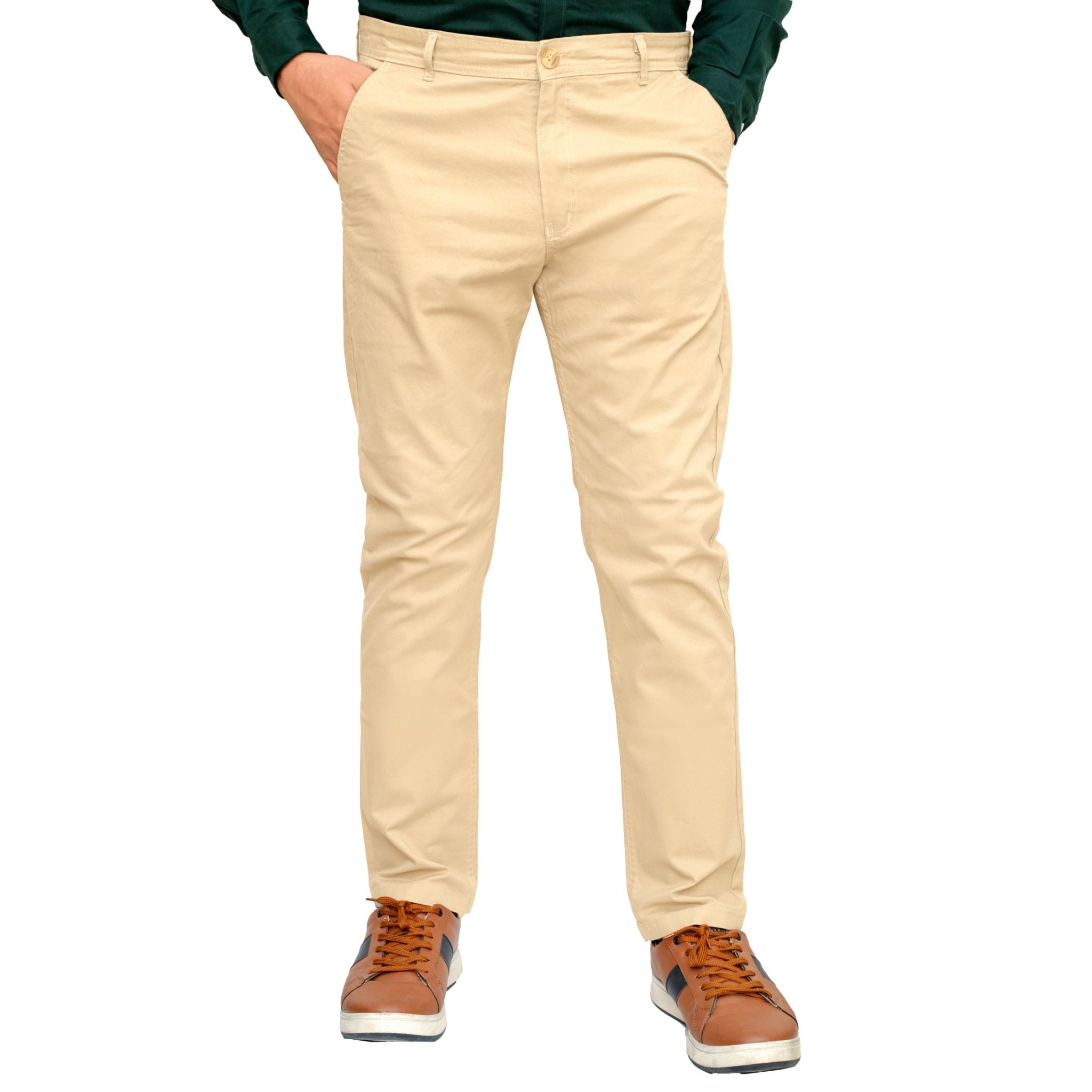 Camel Cotton Pant - Straight FitPantGarderobe Clothing