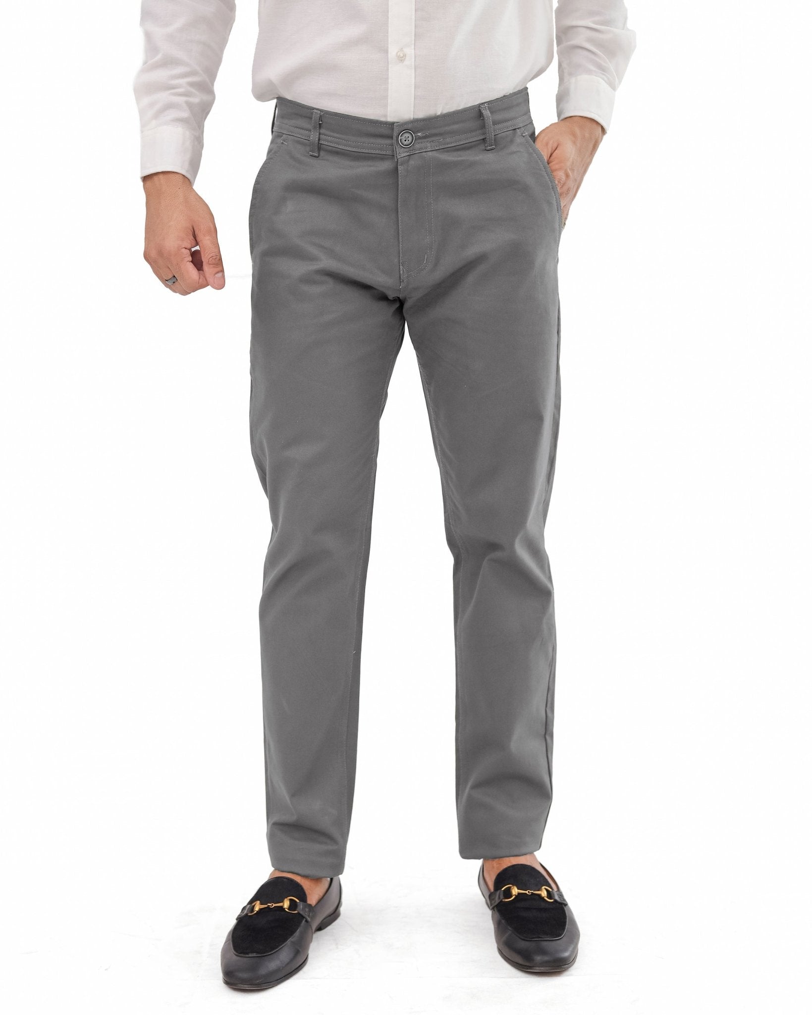 Cemento Smoke Gray cotton pantPantGarderobe Clothing