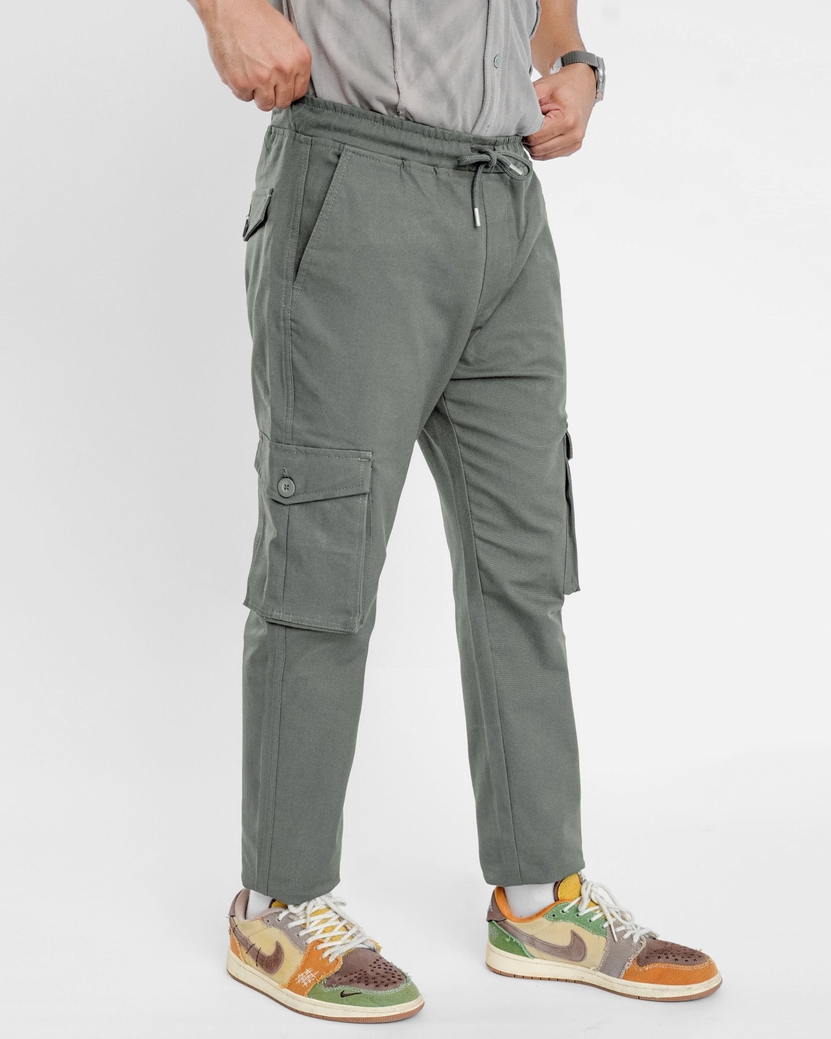 Charcoal Cargo Trouser - Relaxed Fitcargo pantsGarderobe Clothing