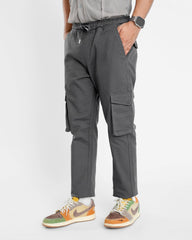 Charcoal Cargo Trouser - Relaxed Fitcargo pantsGarderobe Clothing