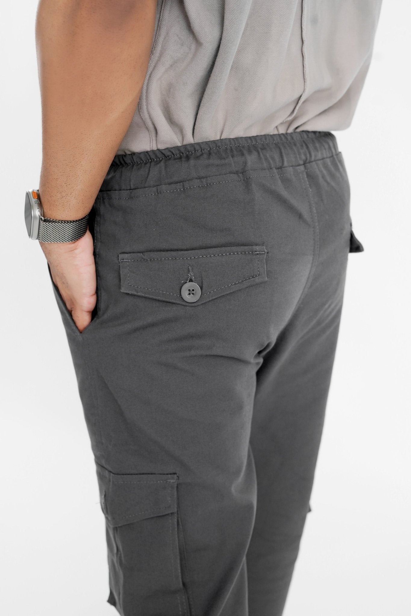 Charcoal Cargo Trouser - Relaxed Fitcargo pantsGarderobe Clothing