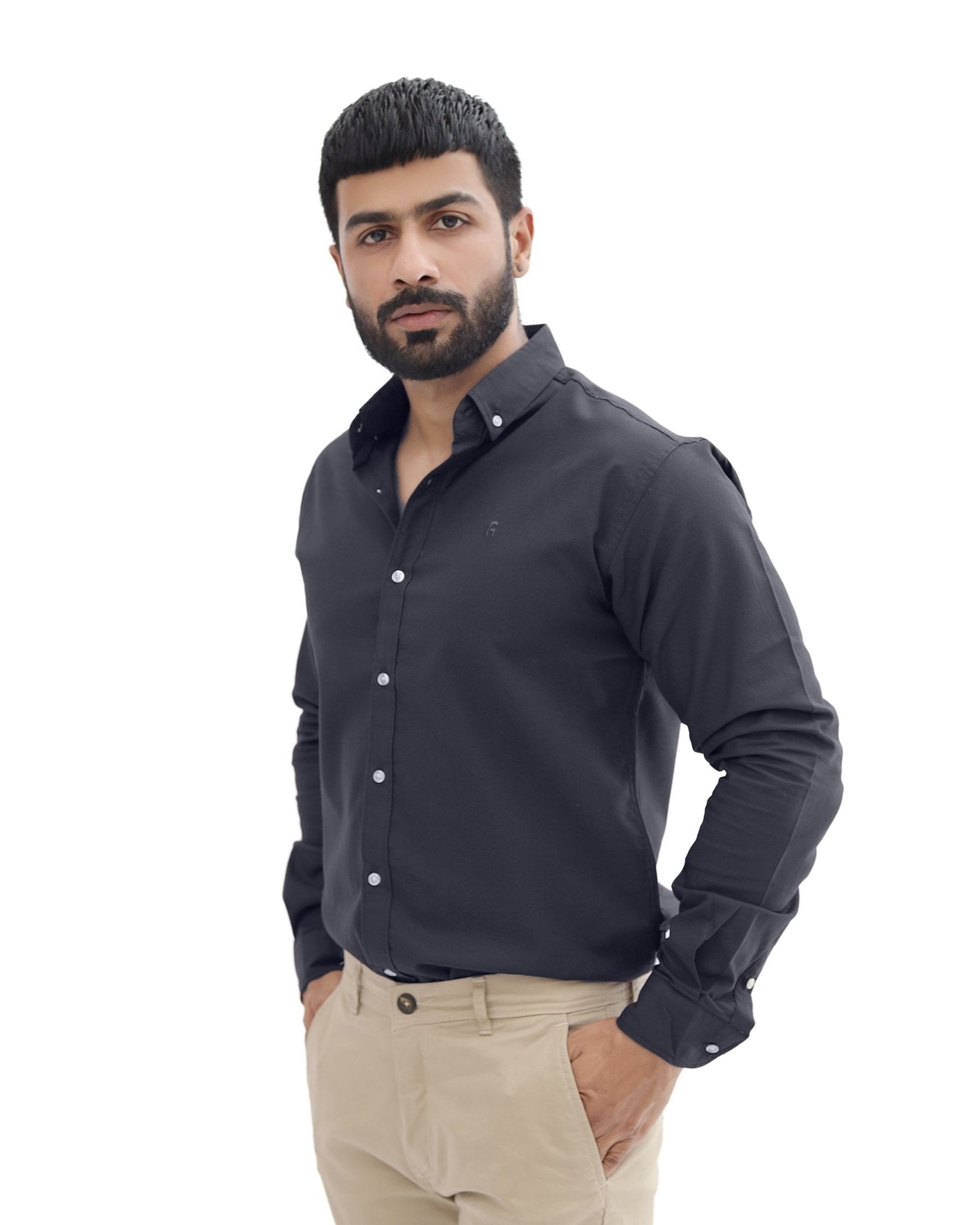 Charcoal Gray Casual Shirtcasual shirtGarderobe Clothing