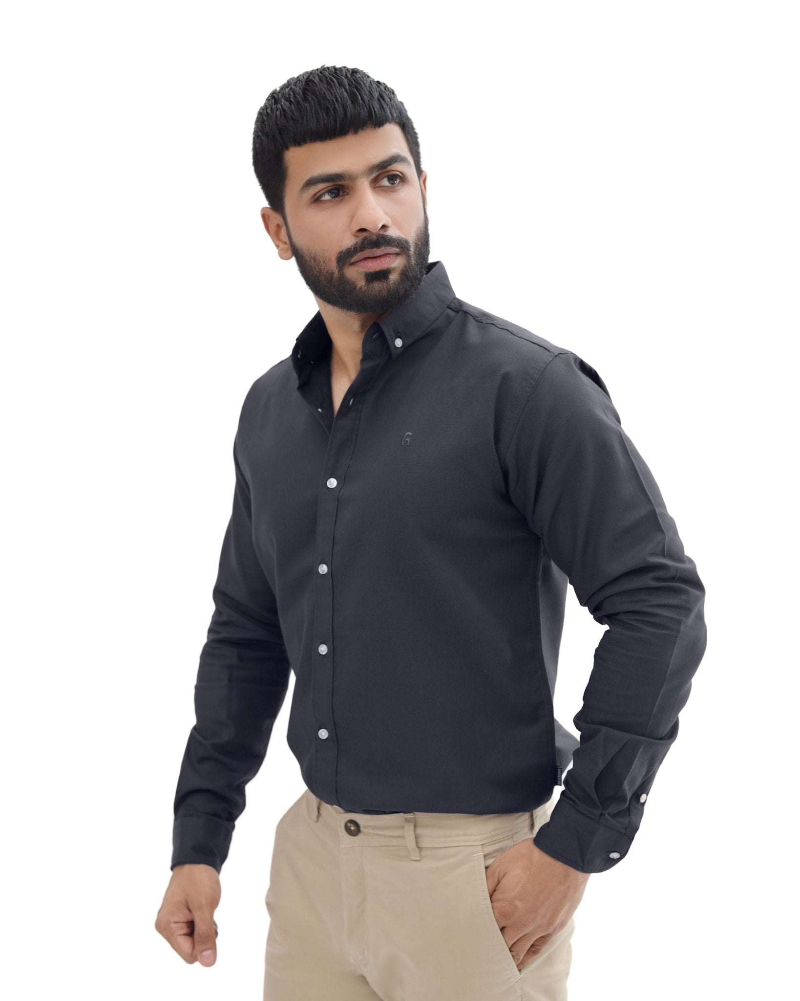 Charcoal Gray Casual Shirtcasual shirtGarderobe Clothing