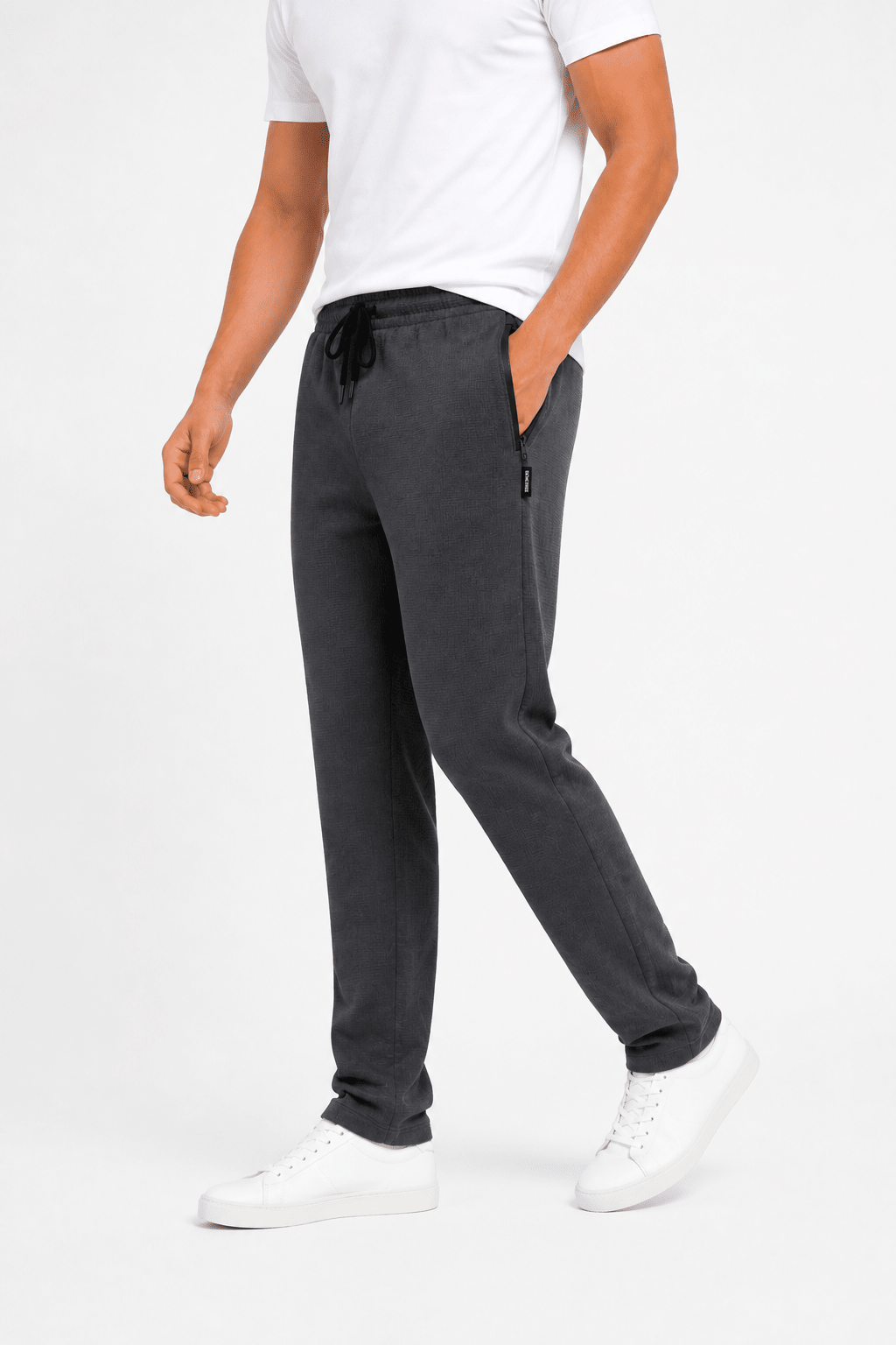 Charcoal Knitted Trouser - Regular - fitPleated TrousersGarderobe Clothing