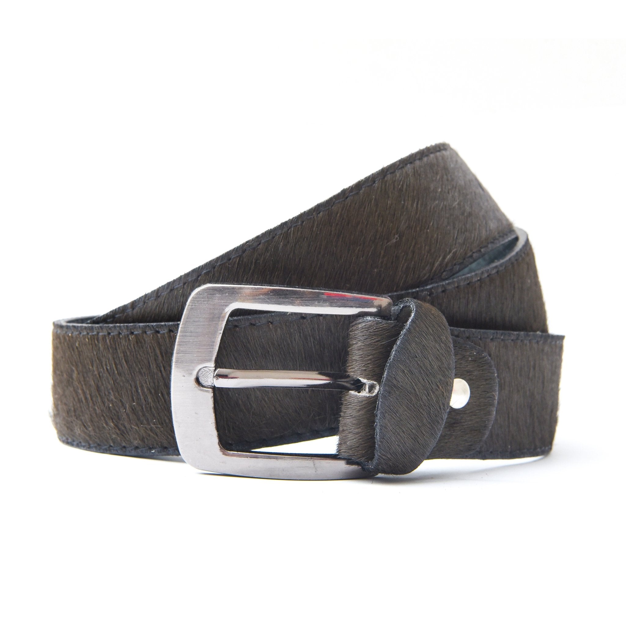 Charcoal Luxe Leather Beltleather beltGarderobe Clothing
