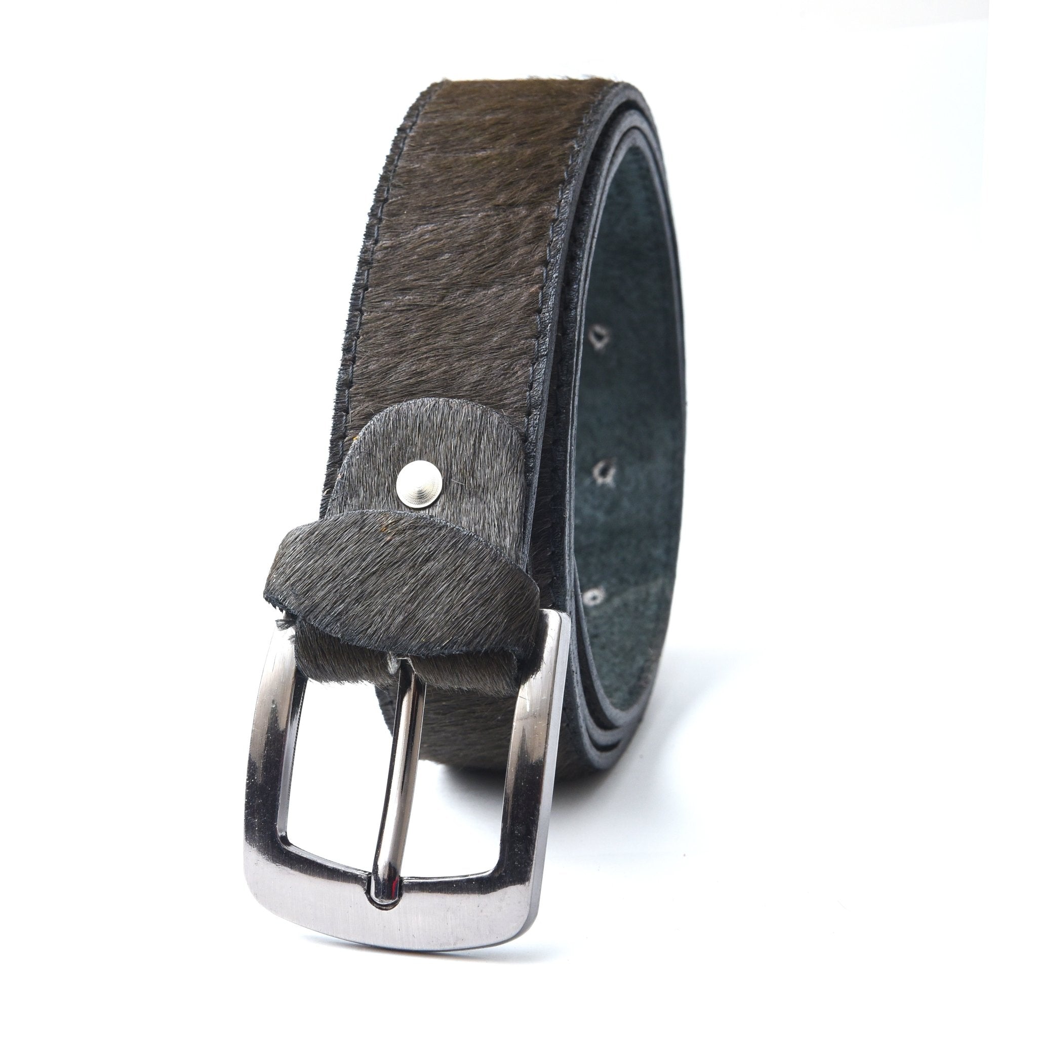 Charcoal Luxe Leather Beltleather beltGarderobe Clothing