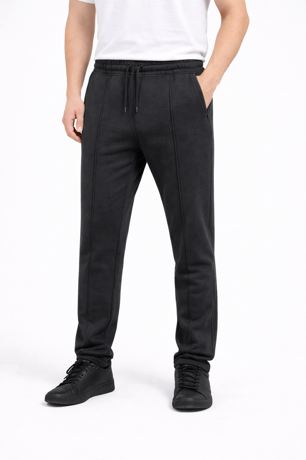 Charcoal Pleated Trouser - Regular - fitGarderobe Clothing
