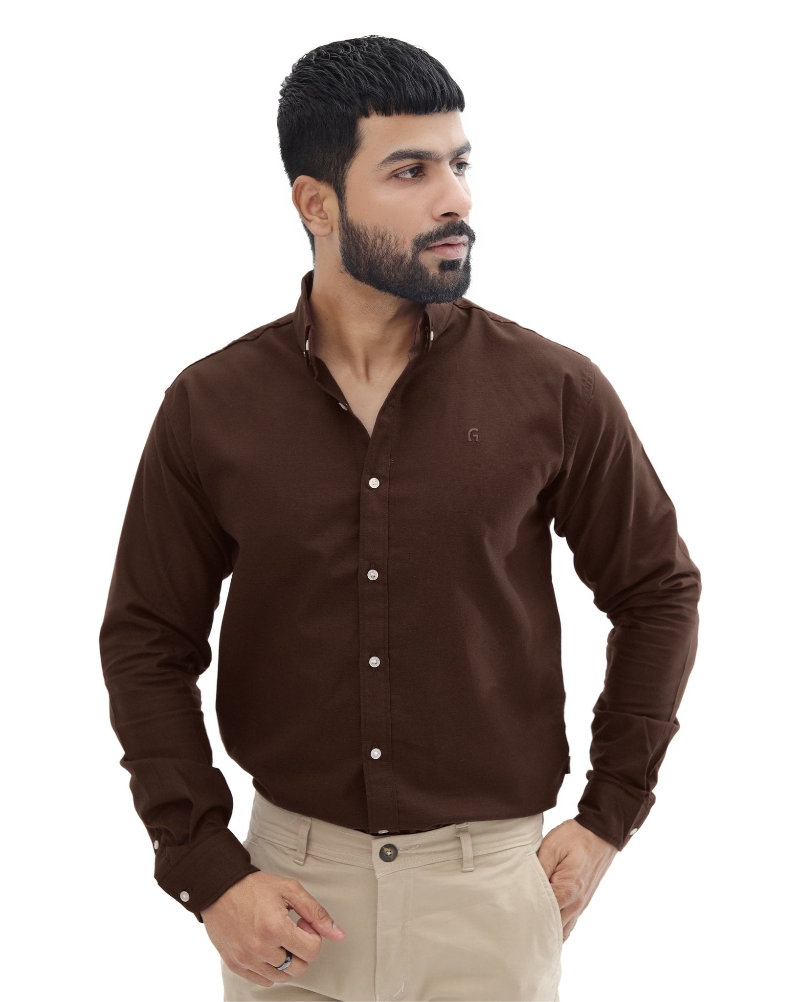 Chocolate Brown Casual Shirtcasual shirtGarderobe Clothing