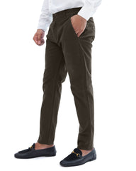 Chocolate Brown cotton pant - Smart FitPantsGarderobe Clothing