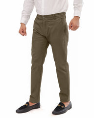 Clay Brown Cotton pant - Smart FitPantsGarderobe Clothing
