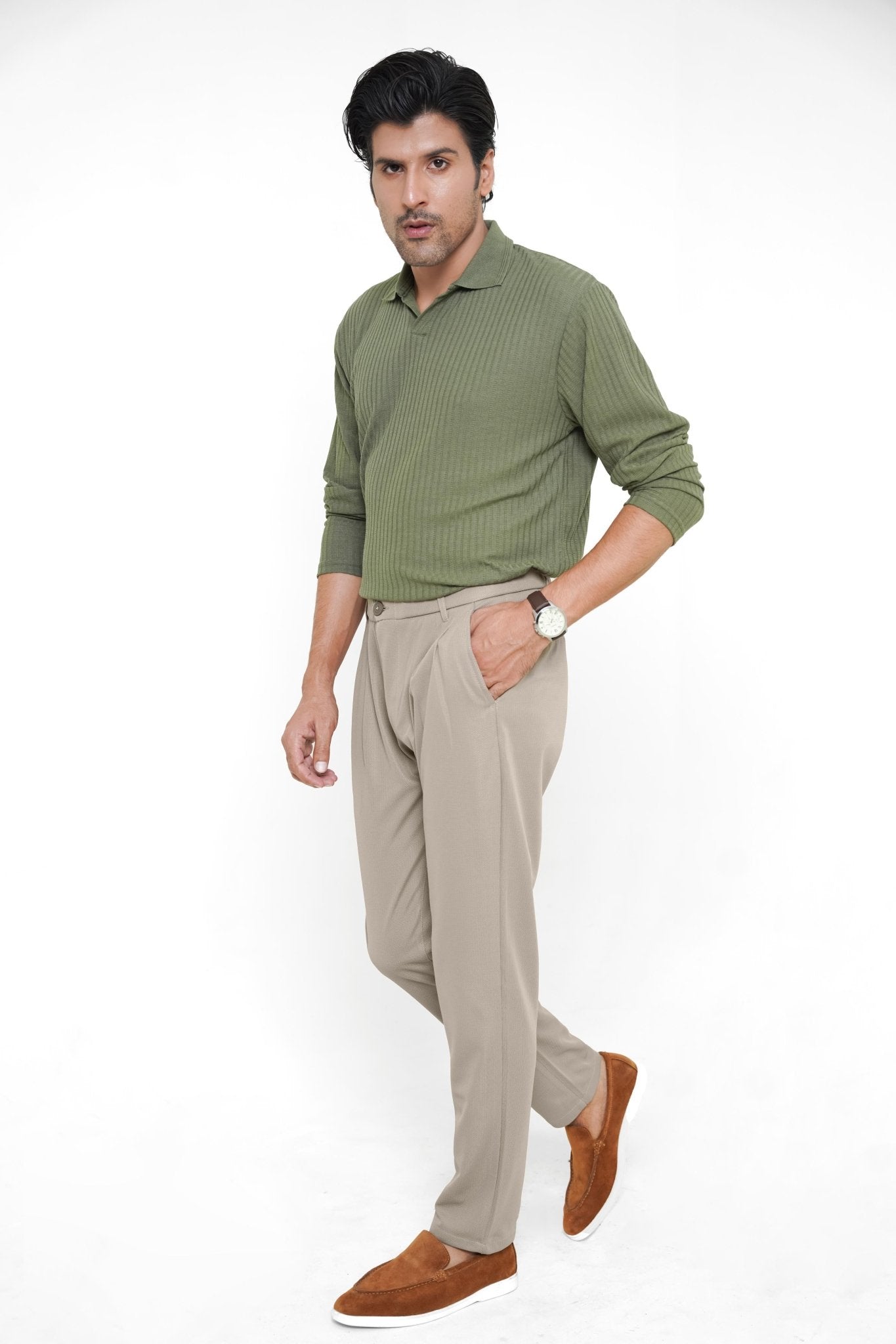 Clay Light Plated Pant - Regular FitPantGarderobe Clothing