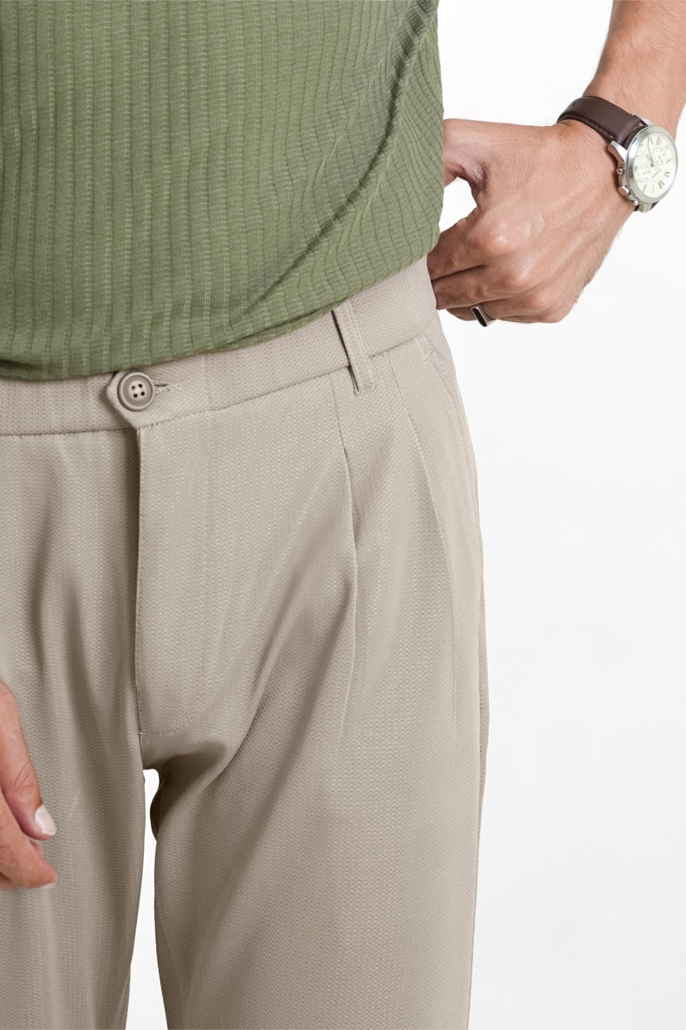 Clay Light Plated Pant - Regular FitPantGarderobe Clothing