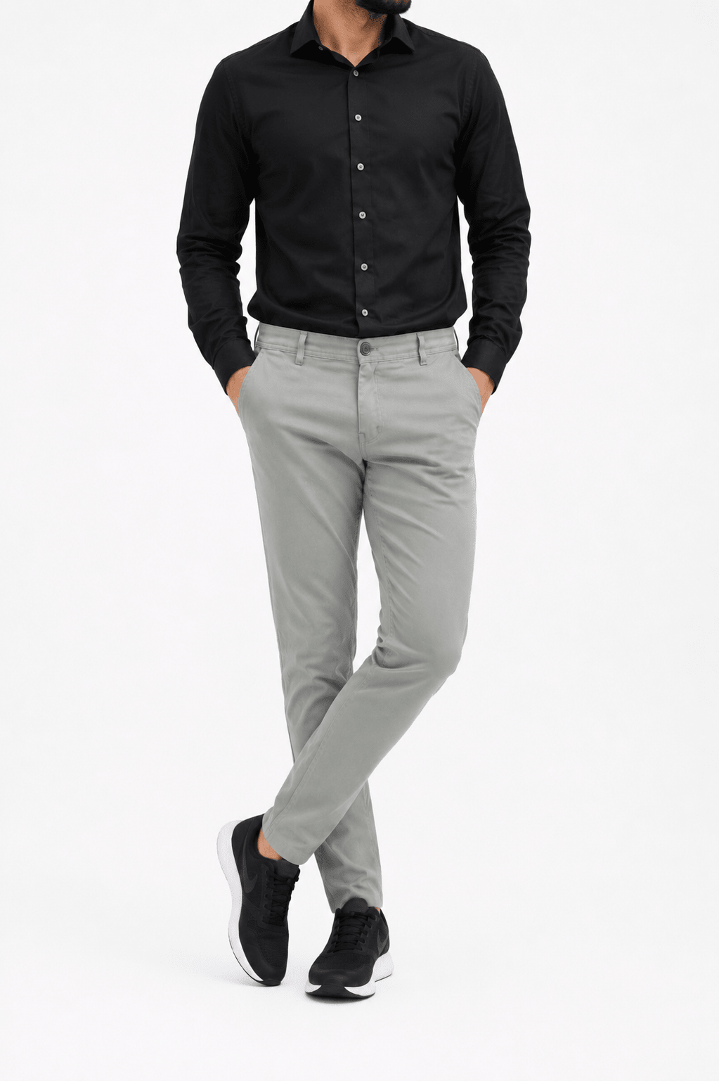 Cloud Olive cotton pant - Smart FitPantGarderobe Clothing