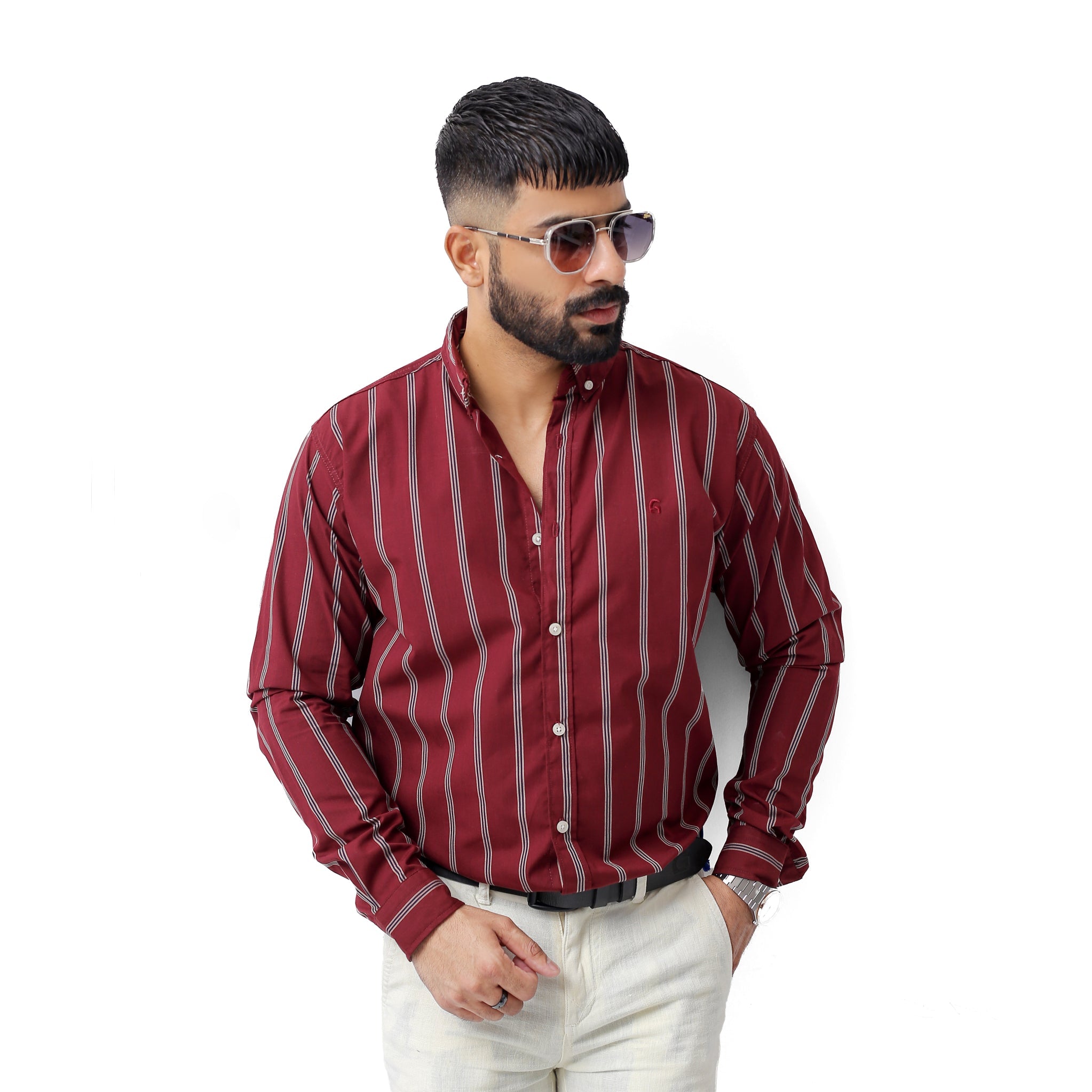 Cranberry Lined Classic Casual Shirtcasual shirtGarderobe Clothing