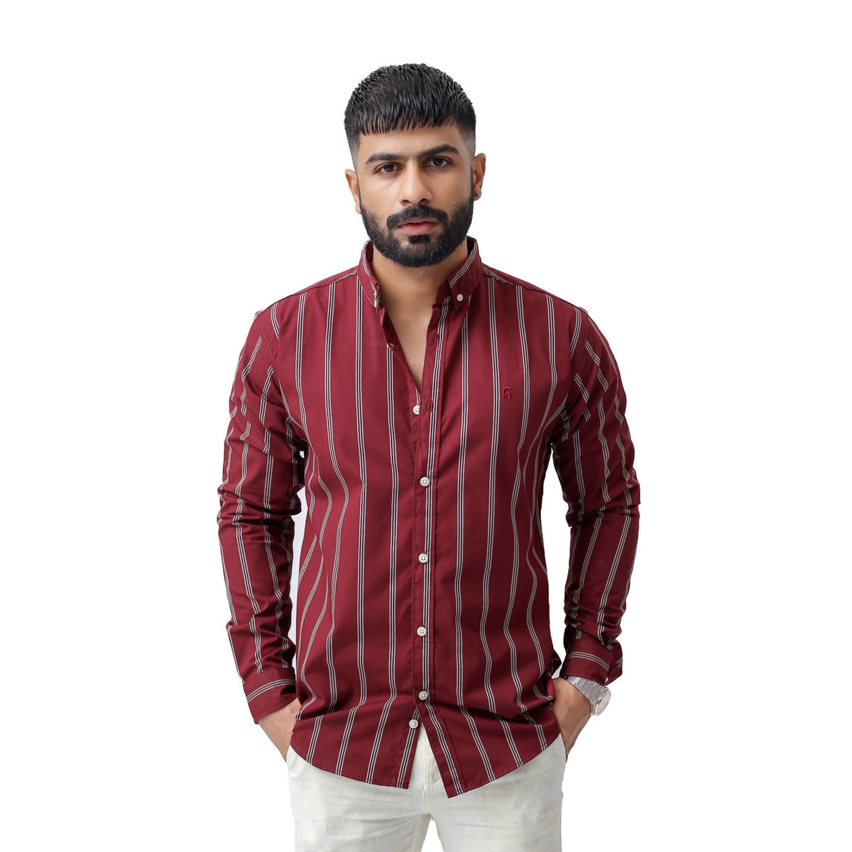 Cranberry Lined Classic Casual Shirtcasual shirtGarderobe Clothing