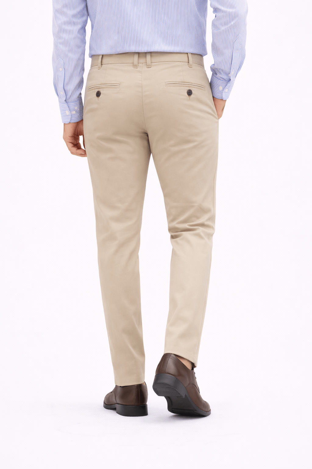 Creamy Camelwood cotton pant - Smart FitPantsGarderobe Clothing