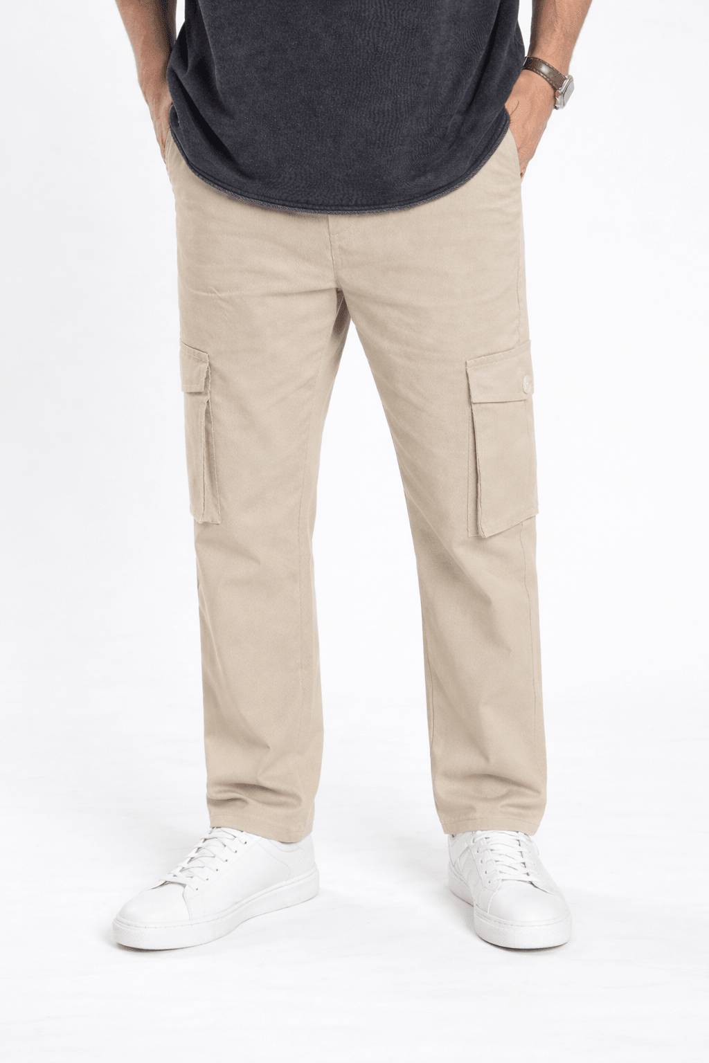 Creamy Cargo Trouser - Relaxed Fitcargo pantsGarderobe Clothing