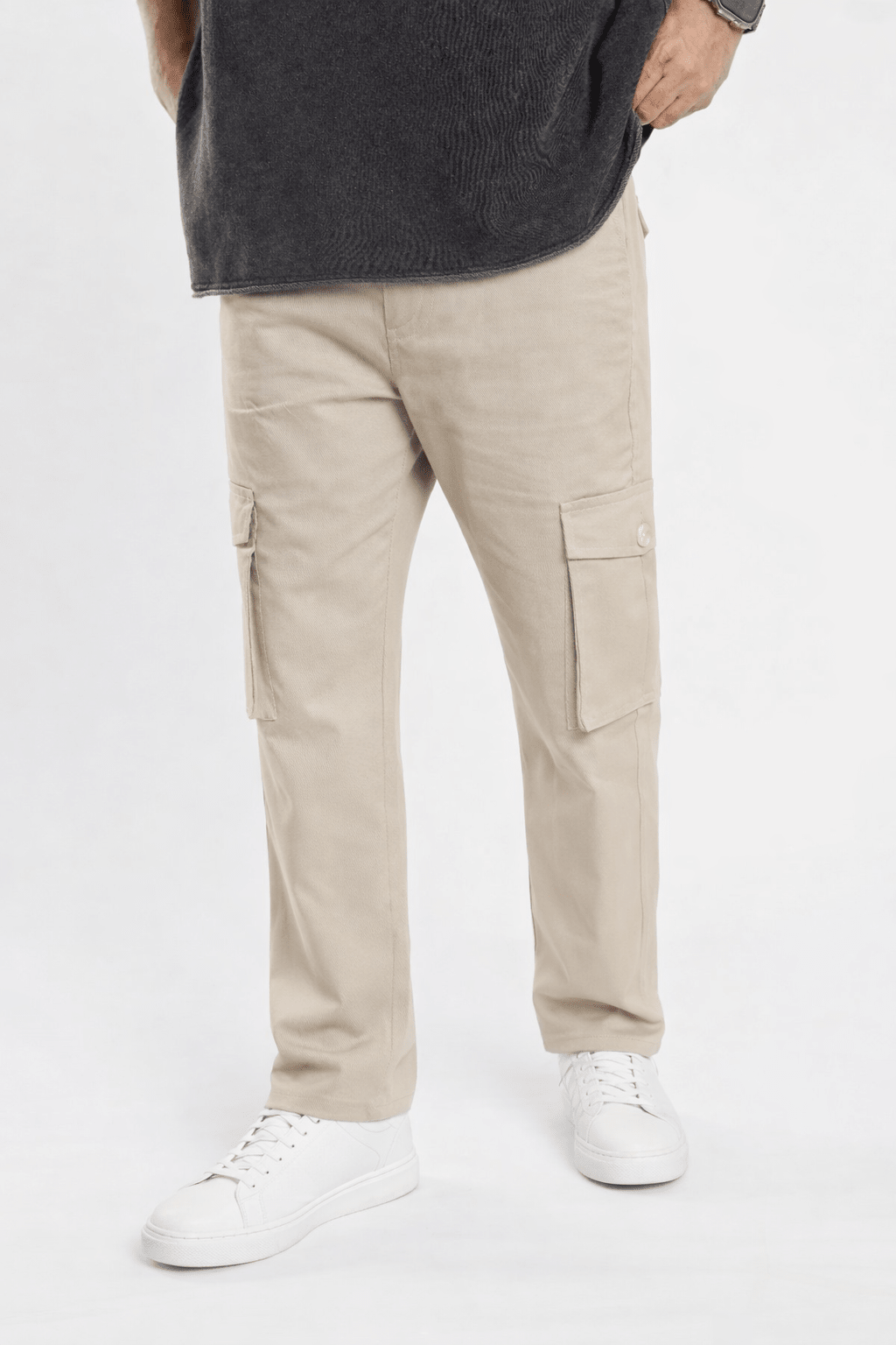 Creamy Cargo Trouser - Relaxed Fitcargo pantsGarderobe Clothing