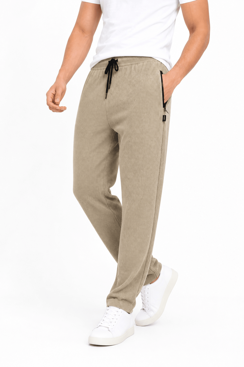 Creamy Knitted Trouser - Regular - fitPleated TrousersGarderobe Clothing