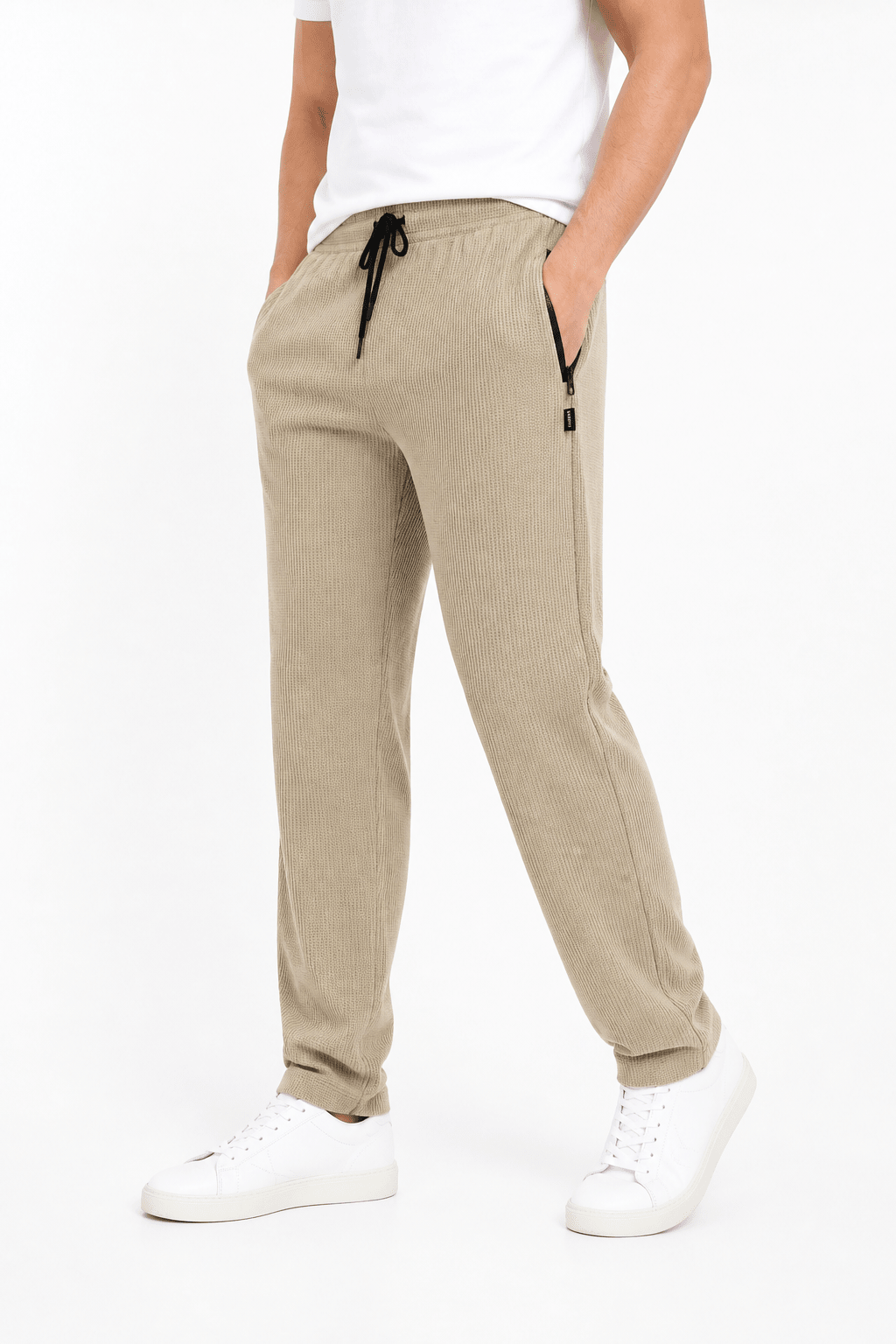 Creamy Knitted Trouser - Regular - fitPleated TrousersGarderobe Clothing
