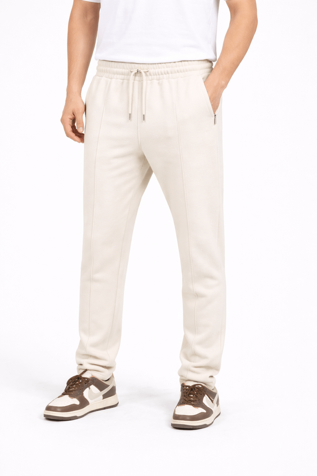 Creamy Pleated Trouser - Regular - fitGarderobe Clothing