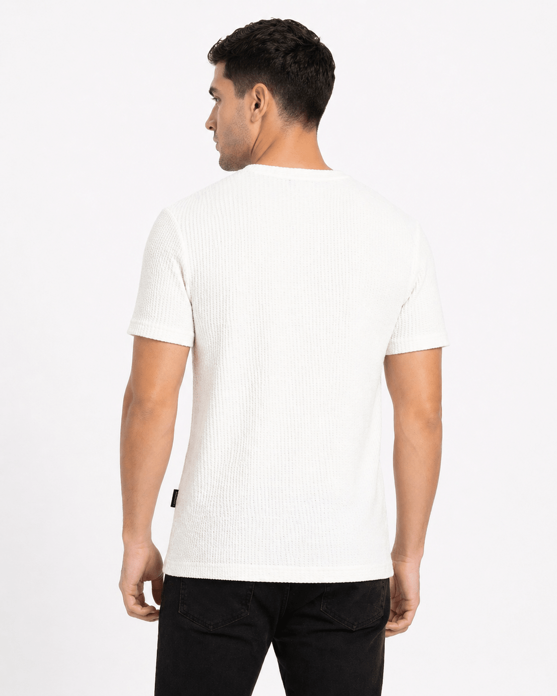 Creamy - Waffle Knit TeeshirtGarderobe Clothing