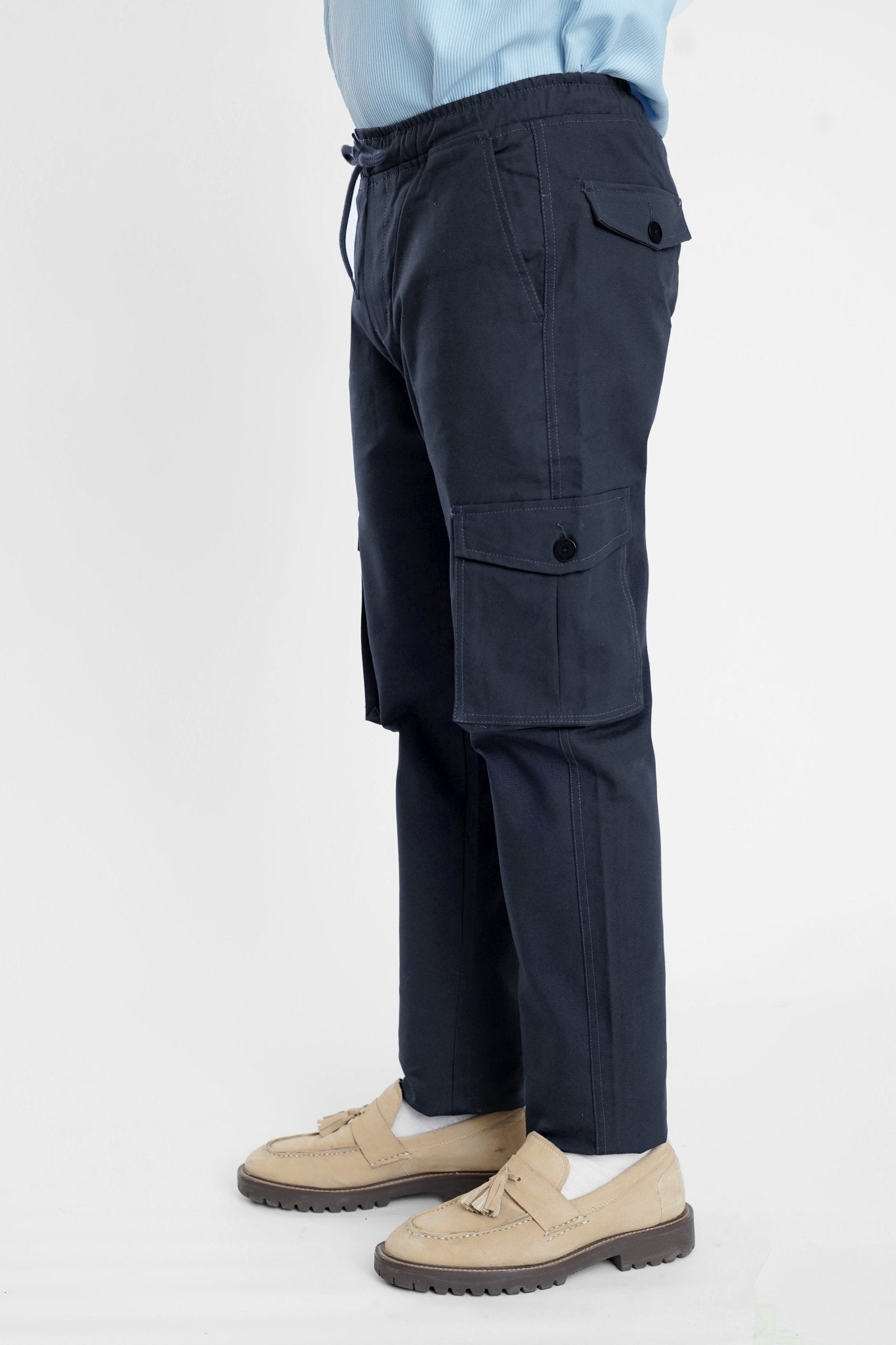 Dark Navy Cargo Trouser - Relaxed Fitcargo pantsGarderobe Clothing