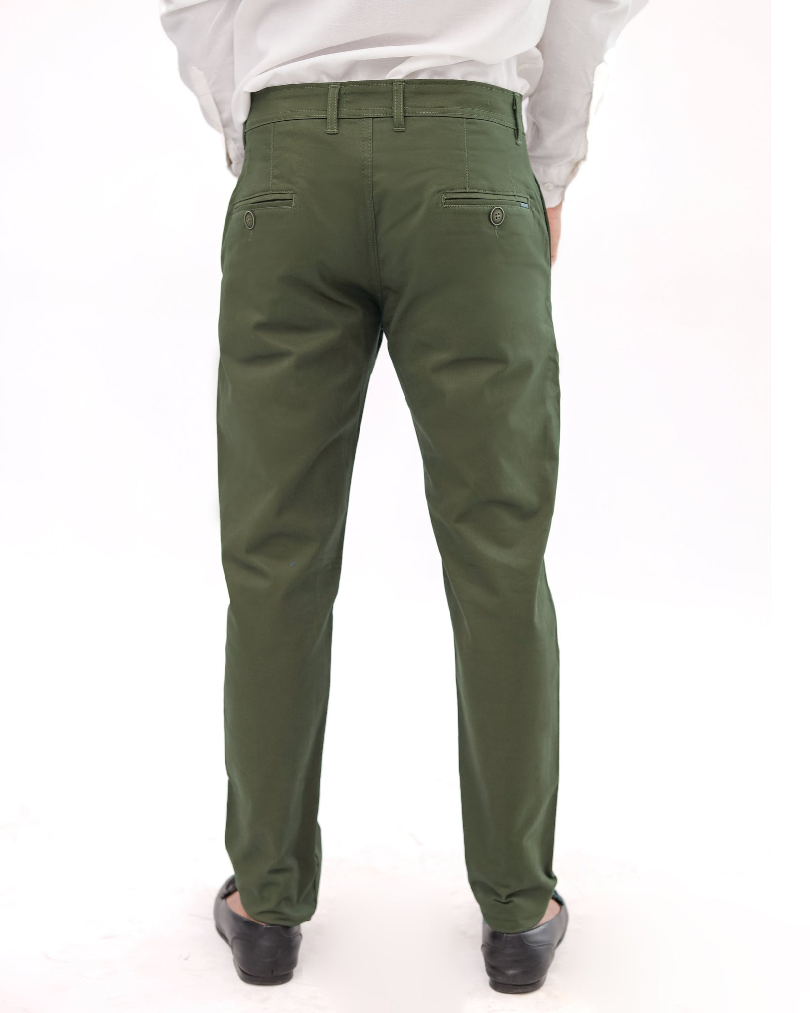 Dark Olive Green Cotton PantPantGarderobe Clothing