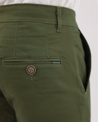 Dark Olive Green Cotton PantPantGarderobe Clothing