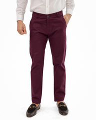 Burgundy Cotton Pant