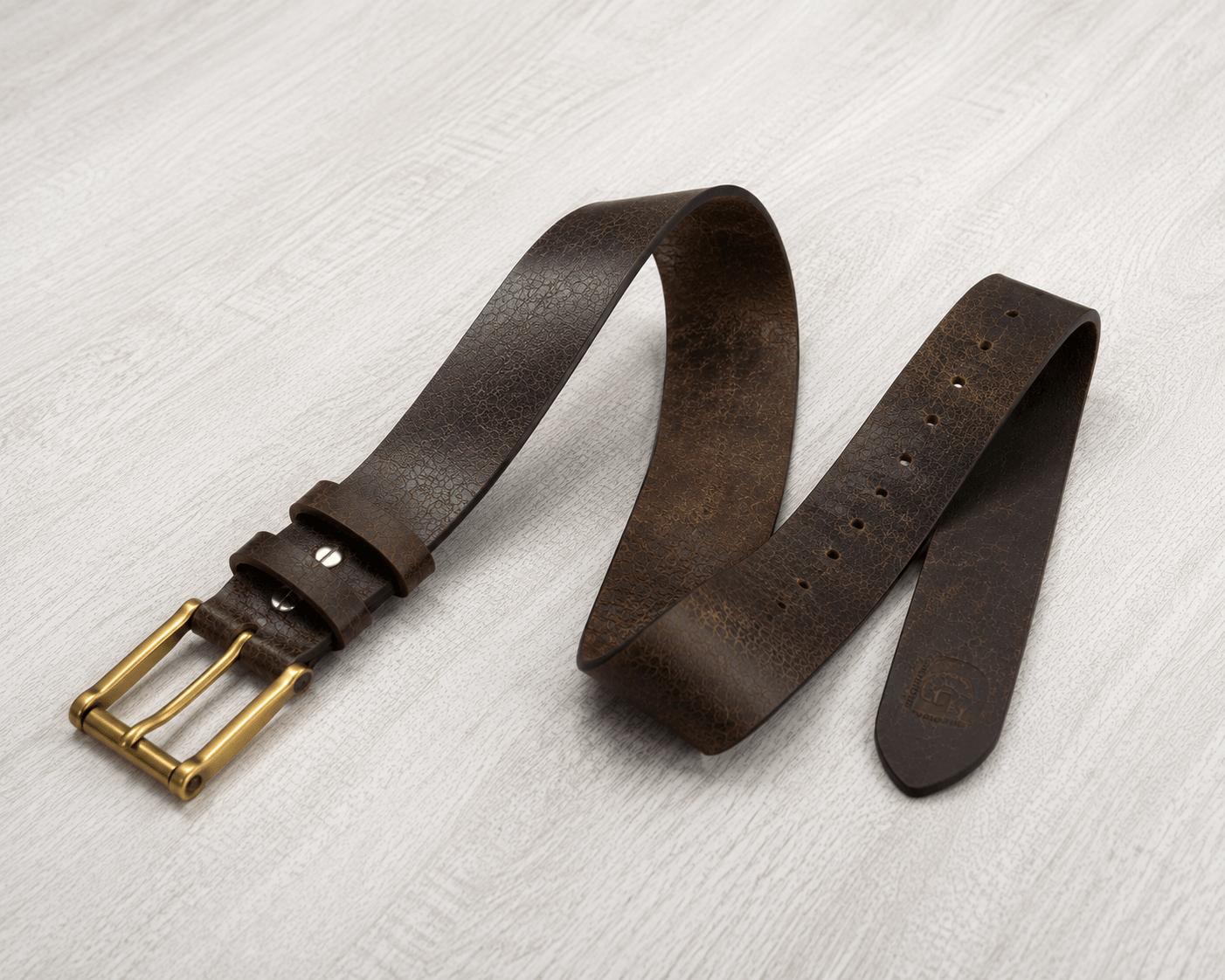 Elegance Dark Brown Leather Beltleather beltGarderobe Clothing