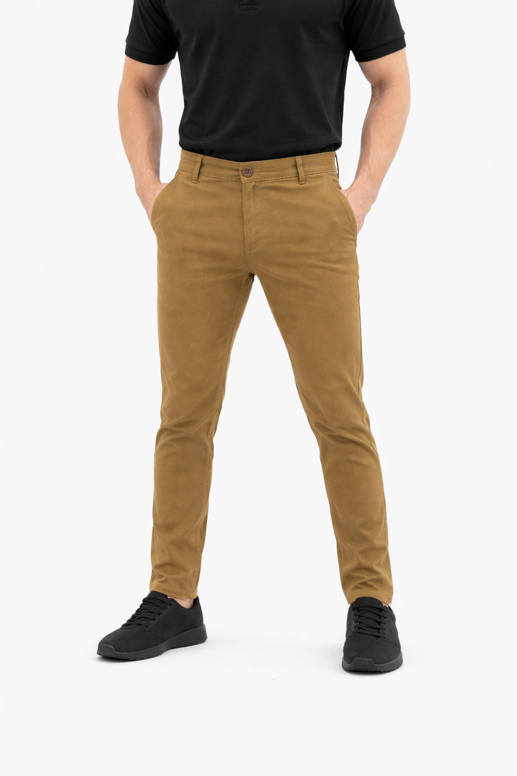Khaki Brown Cotton Pant - Smart Fit
