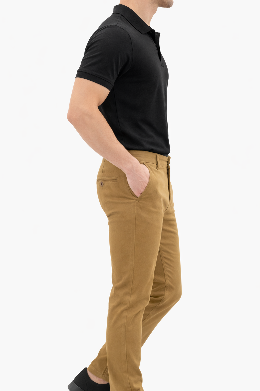 Khaki Brown Cotton Pant - Smart Fit
