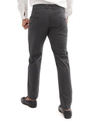 Gray Cotton Pant - Smart FitPantGarderobe Clothing