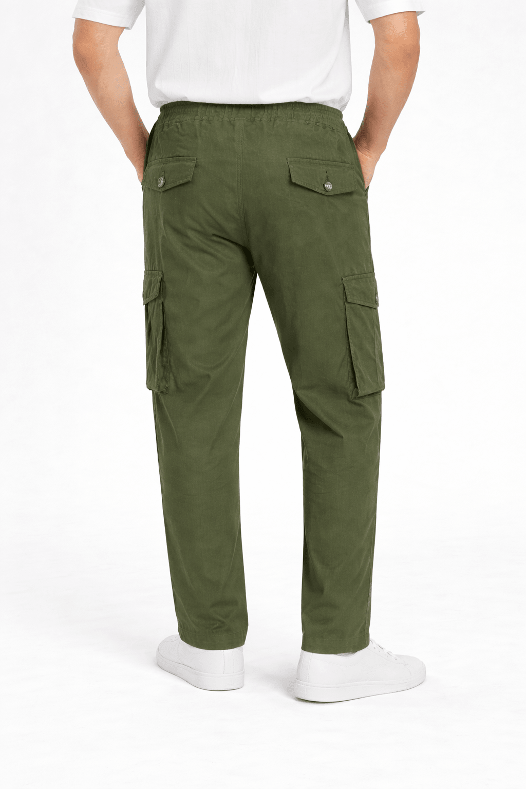 Green Cargo Trouser - Relaxed Fitcargo pantsGarderobe Clothing