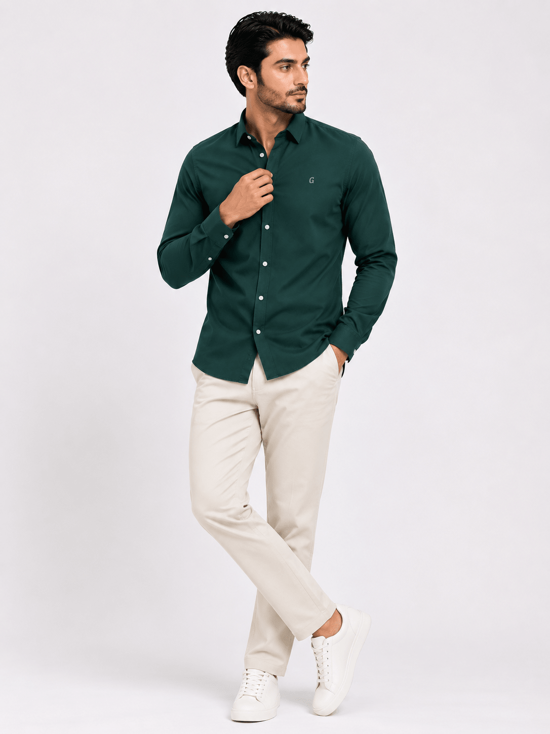 Green Casual Shirtcasual shirtGarderobe Clothing