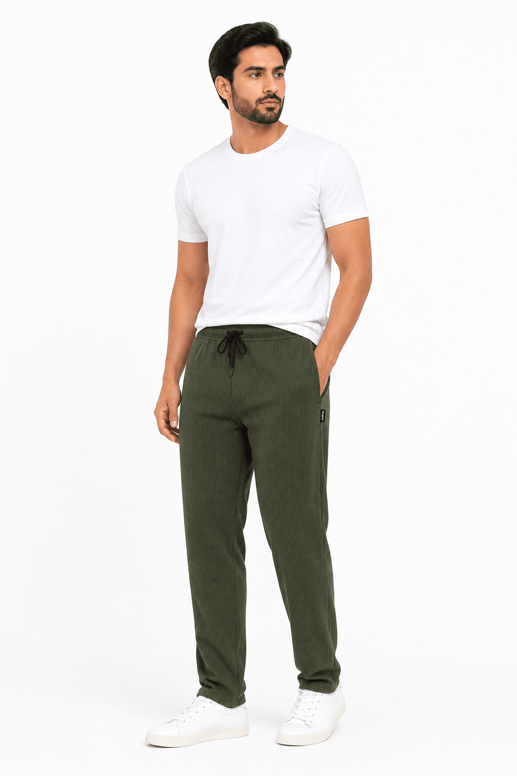 Green Knitted Trouser - Regular - fitPleated TrousersGarderobe Clothing