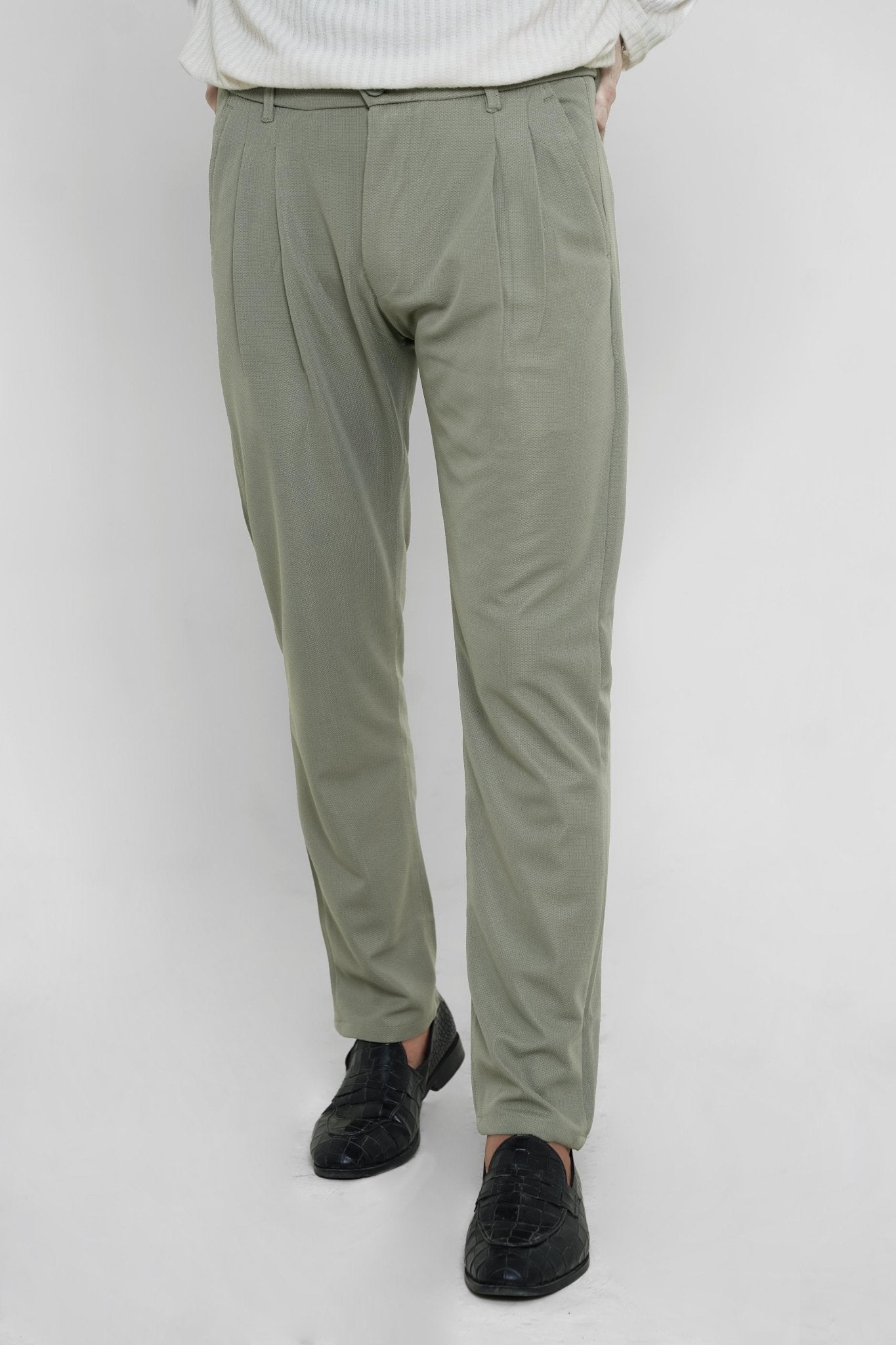 Green Light Plated Pant - Regular FitPantGarderobe Clothing