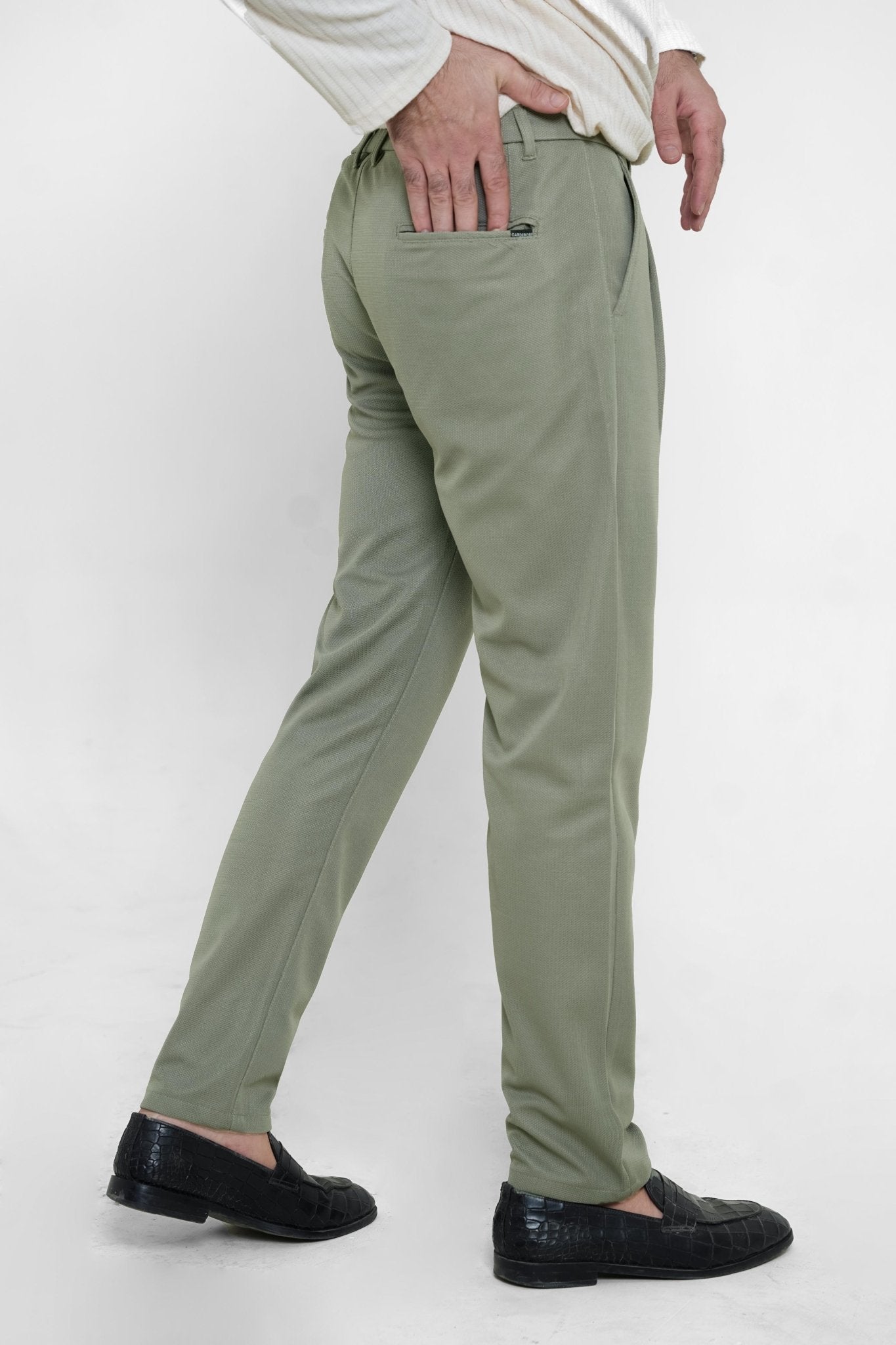 Green Light Plated Pant - Regular FitPantGarderobe Clothing