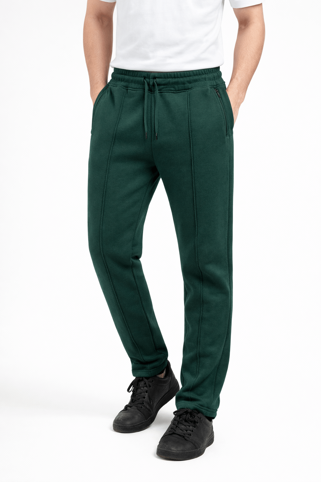 Green Pleated Trouser - Regular - fitGarderobe Clothing