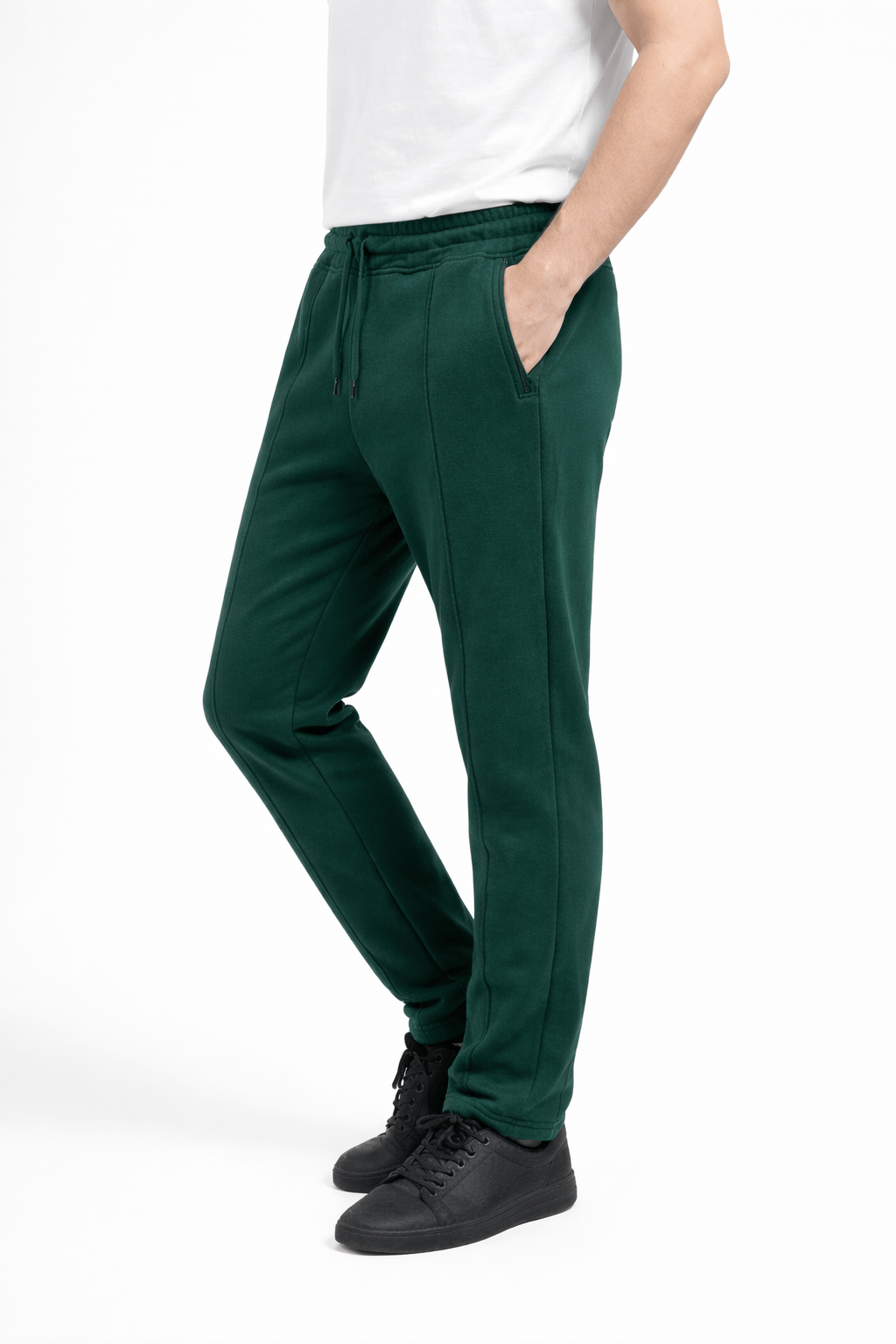 Green Pleated Trouser - Regular - fitGarderobe Clothing