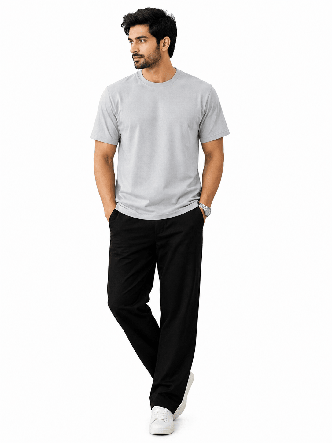 Grey Light - Cotton TeeshirtGarderobe Clothing