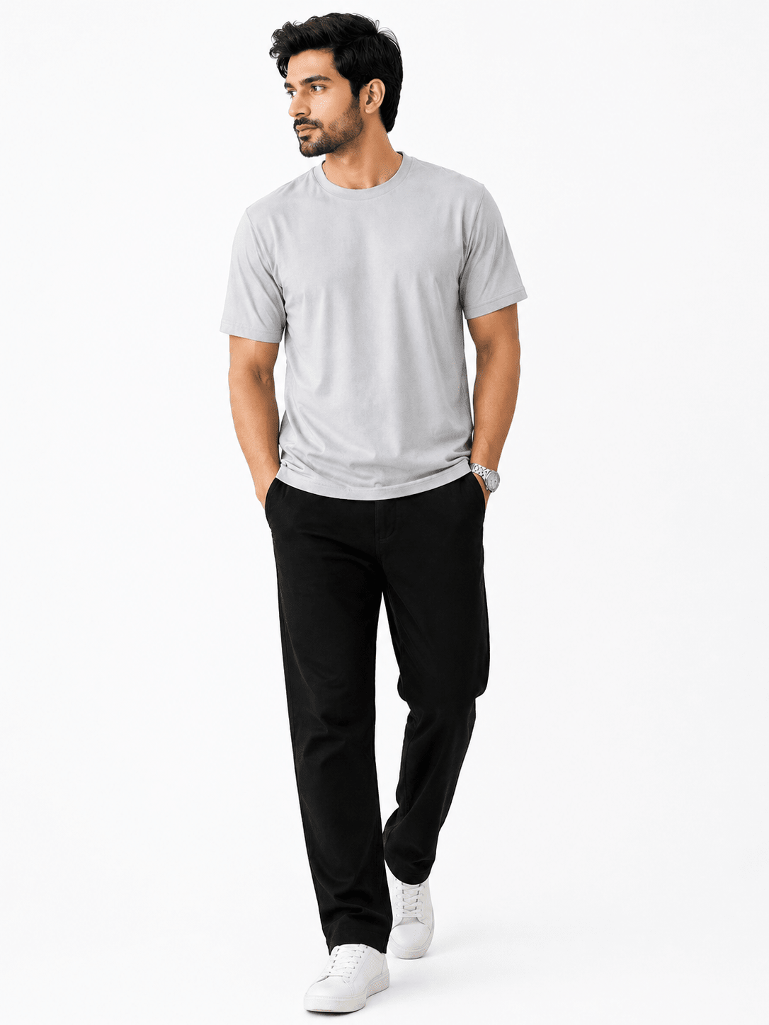 Grey Light - Cotton TeeshirtGarderobe Clothing