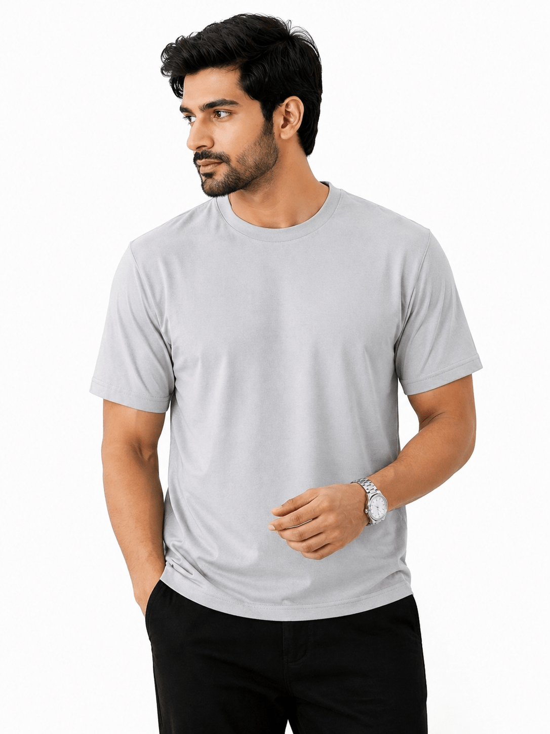 Grey Light - Cotton TeeshirtGarderobe Clothing