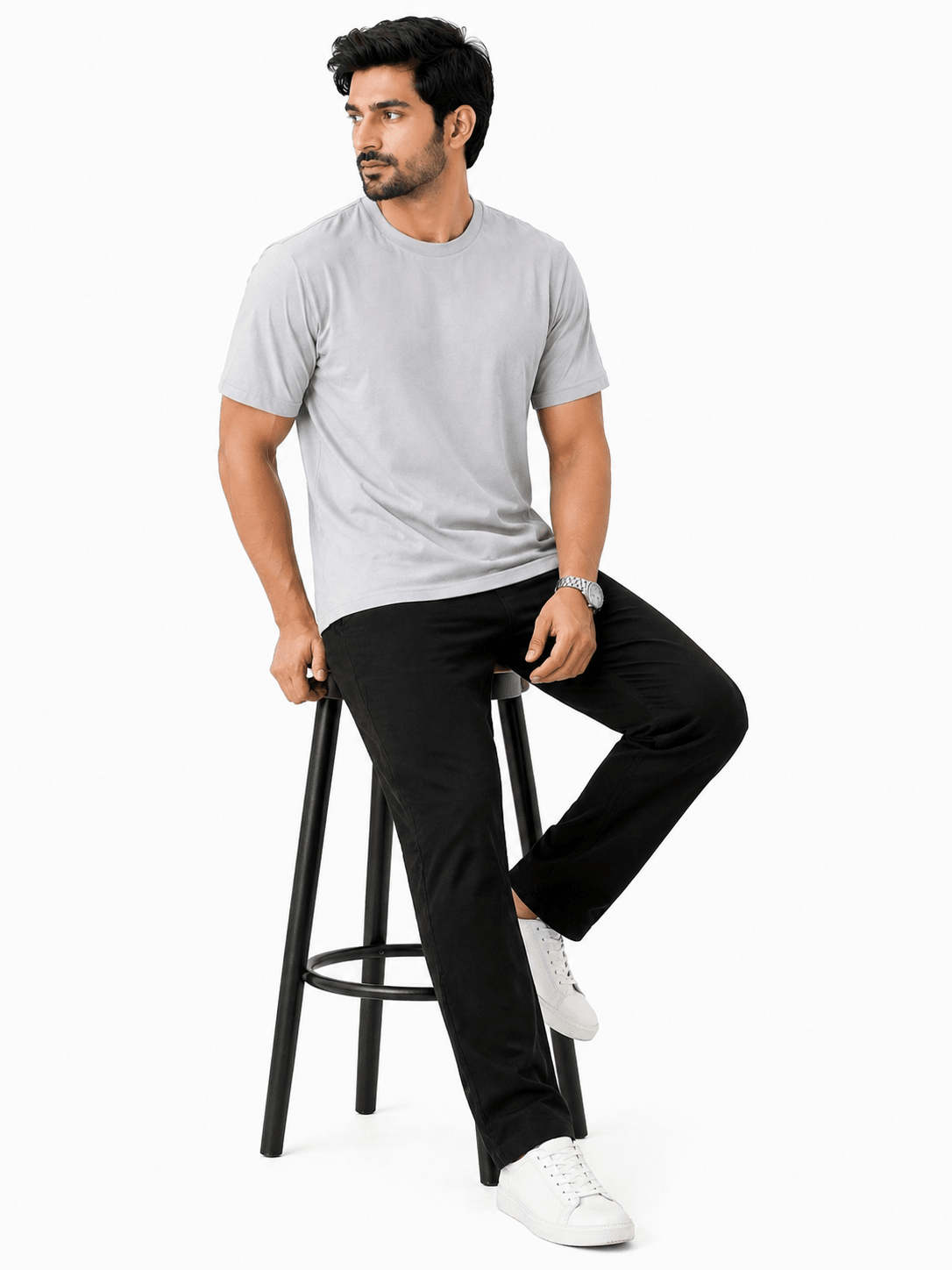 Grey Light - Cotton TeeshirtGarderobe Clothing