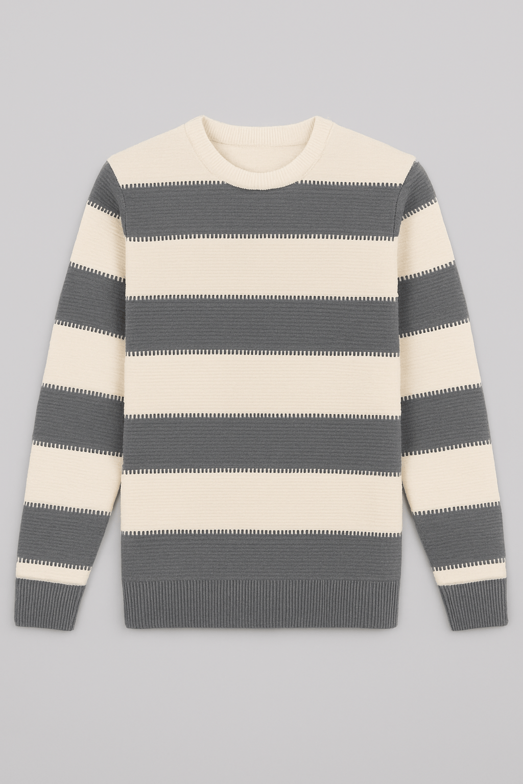 Grey panel Wool SweatershirtGarderobe Clothing