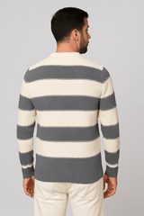 Grey panel Wool SweatershirtGarderobe Clothing