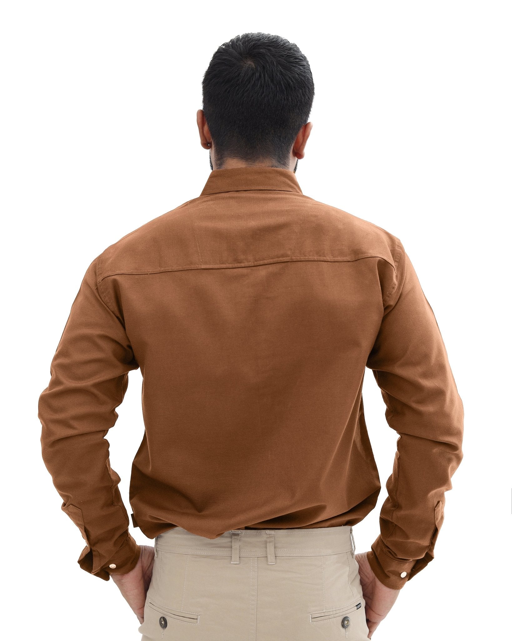 Khaki Brown Casual Shirtcasual shirtGarderobe Clothing