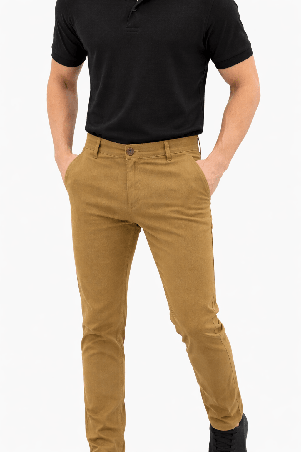 Khaki Brown Cotton Pant - Smart FitPantGarderobe Clothing