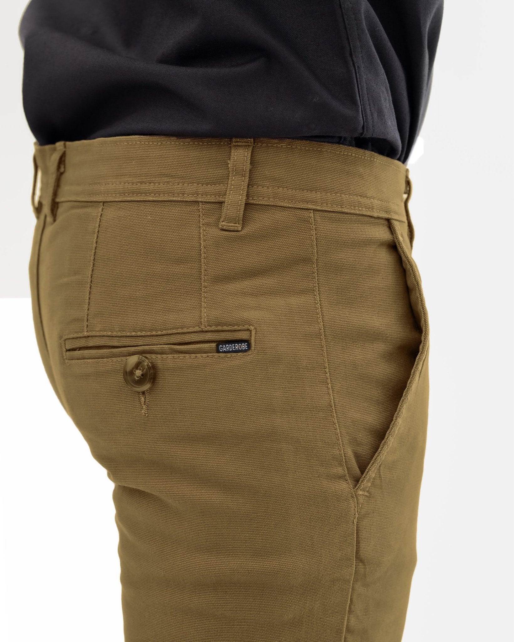 Khaki Brown Cotton Pant - Smart FitPantGarderobe Clothing